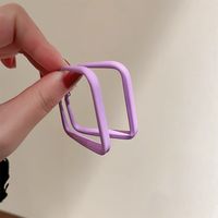 Fashion Hollow Square Solid Color Earrings main image 6
