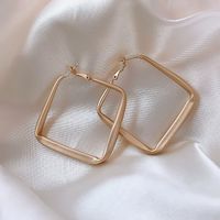 Fashion Hollow Square Solid Color Earrings sku image 1