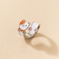 Cute Color Dripping Oil Turtle Animal Ring main image 6