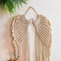 New Angel Wings Woven Tapestry Cotton Hand-woven Pendant Wall Hanging Decoration main image 3