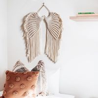 New Angel Wings Woven Tapestry Cotton Hand-woven Pendant Wall Hanging Decoration main image 4