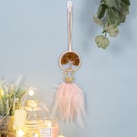 Simple Car Hanging Window Sill Pendant Tree Of Life Feather Decoration main image 5