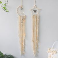 Star Moon Dream Catcher Cotton Thread Weaving Pendant Creative Home Wall Decoration main image 6