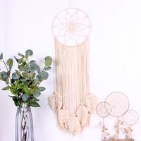 New Creative Leaves Hand-woven Cotton Dream Catcher Tapestry Home Decoration main image 6