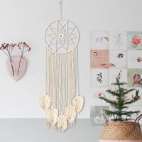 New Creative Leaves Hand-woven Cotton Dream Catcher Tapestry Home Decoration main image 5