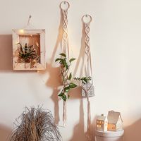 Flower Pot Net Pocket Gardening Plant Greening Basket Hanger Cotton Rope Hand-woven Hanging Rope main image 5