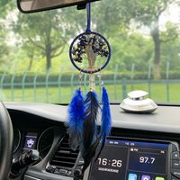 Creative Tree Of Life Dream Catcher Car Hanging Small Feather Pendant Car Decoration sku image 1