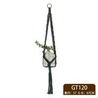 Flower Pot Net Pocket Gardening Plant Greening Basket Hanger Cotton Rope Hand-woven Hanging Rope sku image 1