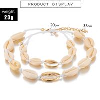Fashion Hand-woven Shell Stitching Bracelet Necklace Set main image 6