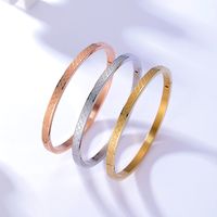 Mode Losange Plaid En Acier Inoxydable 18k Plaqué Or Couple Trois Couleurs Bracelet main image 3