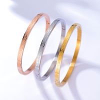 Fashion Stainless Steel 18k Gold-plated Flower Pattern Three-color Bracelet main image 3