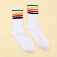 Simple Men's Color Striped Socks main image 1