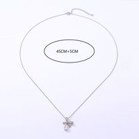 2022 Fashion Copper Gold-plated Bow Drop-shaped Zircon Pendant Necklace main image 5