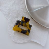 Retro Tortoiseshell Mini Square Hair Clip sku image 1