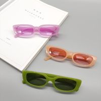 Fashion Geometric Transparent Solid Color Square V-shaped Sunglasses Wholesale main image 5
