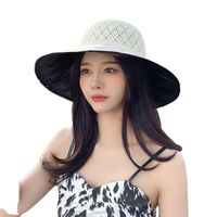 Sweet Bow Big Brim Sun Hat Summer Black Glue Anti-ultraviolet Sun Hat main image 6