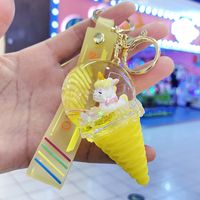 Children's Pendant Ice Cream Crystal Ball Quicksand Keychain Pendant main image 1