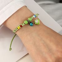 Fashion Green Beaded Bracelet Bell Pendant Adjustable Bracelet main image 2