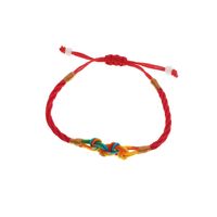 Simple Fashion Geometric Gradient Red Rope Adjustable Bracelet main image 6