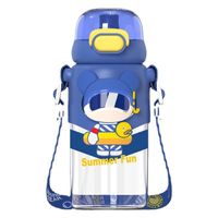 Large-capacity Children's Cute Plastic Water Bottle With Straw main image 6