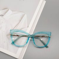 Neue Mode Katzenaugen-brille Glatter Gesichts Transparenter Flacher Spiegel sku image 6