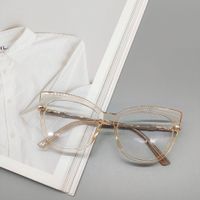 New  Fashion Cat Eye Glasses Plain Face Transparent Flat Mirror sku image 8