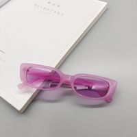Fashion Geometric Transparent Solid Color Square V-shaped Sunglasses Wholesale sku image 4