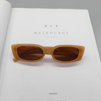 Fashion Geometric Transparent Solid Color Square V-shaped Sunglasses Wholesale sku image 7