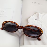 Fashion New Oval Small Frame Leopard Pattern Sunglasses Wholesale sku image 2