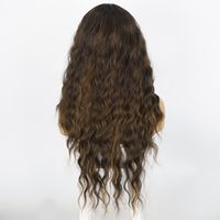 Women's Lace Middle Part Long Curly Hair Chemical Fiber Headgear Silk Highlighting Wig main image 5