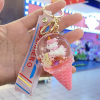 Children's Pendant Ice Cream Crystal Ball Quicksand Keychain Pendant sku image 6