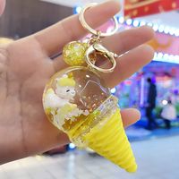 Children's Pendant Ice Cream Crystal Ball Quicksand Keychain Pendant sku image 1