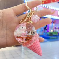 Children's Pendant Ice Cream Crystal Ball Quicksand Keychain Pendant sku image 2