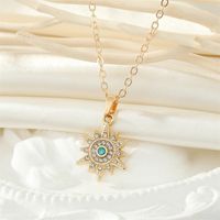 Vintage Sun Queen Avatar Pendant Alloy Diamond Clavicle Chain sku image 1