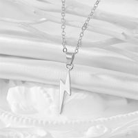 Alloy Lightning Earring Necklace Set Electroplating Gold Silver Irregular Jewelry sku image 1