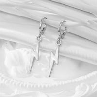 Alloy Lightning Earring Necklace Set Electroplating Gold Silver Irregular Jewelry sku image 2