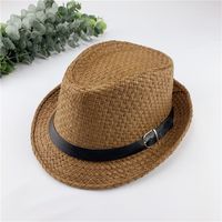 Men's And Women's Straw Hats Spring And Summer Jazz Hats Beach Hats sku image 2