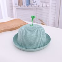 Fashion Grass Contrast Color Baby Straw Hat Children's Sunshade Hat Wholesale sku image 3