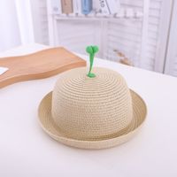 Fashion Grass Contrast Color Baby Straw Hat Children's Sunshade Hat Wholesale sku image 6