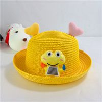 Children's Hat Spring And Summer Fisherman Straw Hat Heart Frog Hat sku image 1