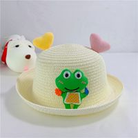 Children's Hat Spring And Summer Fisherman Straw Hat Heart Frog Hat sku image 6