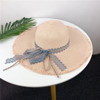 Women's Pastoral Bow Knot Bowknot Big Eaves Straw Hat sku image 1