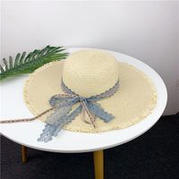 Women's Pastoral Bow Knot Bowknot Big Eaves Straw Hat sku image 3