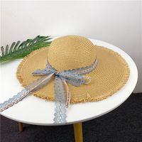 Women's Pastoral Bow Knot Bowknot Big Eaves Straw Hat sku image 5