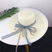 Women's Pastoral Bow Knot Bowknot Big Eaves Straw Hat sku image 9