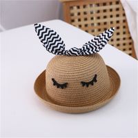 Fashion Striped Bow Children's Straw Hat Summer Thin Section Hat Wholesale sku image 3