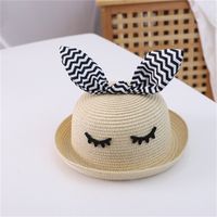 Fashion Striped Bow Children's Straw Hat Summer Thin Section Hat Wholesale sku image 4