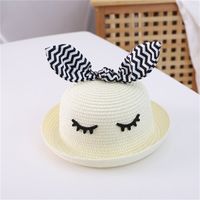 Fashion Striped Bow Children's Straw Hat Summer Thin Section Hat Wholesale sku image 5