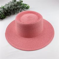Spring And Summer New Straw Hat Retro French Flat Top Beach Hat Sun Hat sku image 3