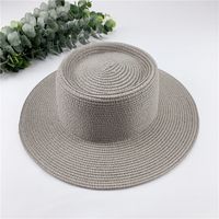 Spring And Summer New Straw Hat Retro French Flat Top Beach Hat Sun Hat sku image 4